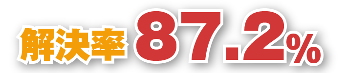 解決率87.2%